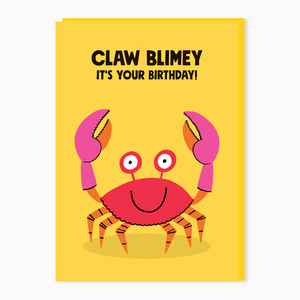 Claw blimey greetings card