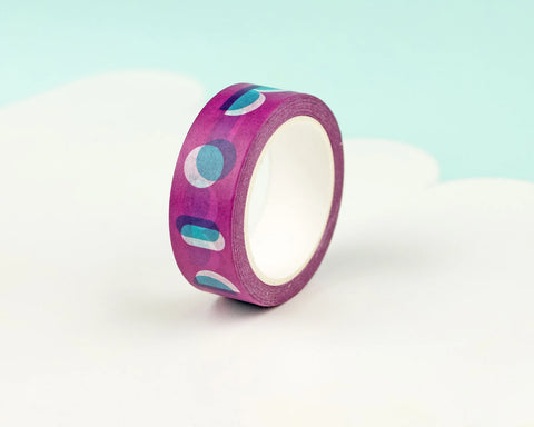 Pink & blue shapes washi tape