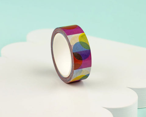 Multicoloured shapes washi tape