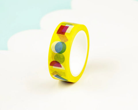 Yellow shapes washi tape