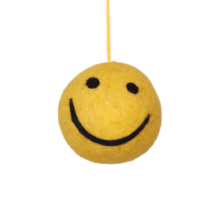 Felt smile bauble