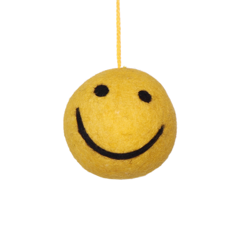 Felt smile bauble