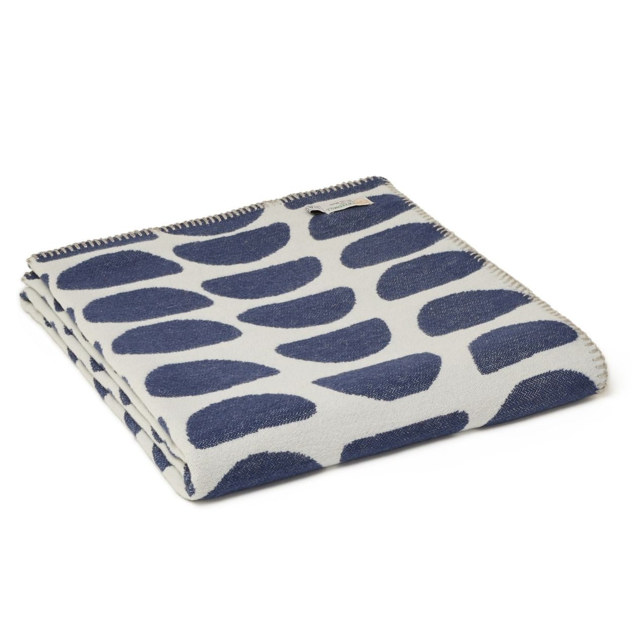 Semi circle cotton throw -  navy