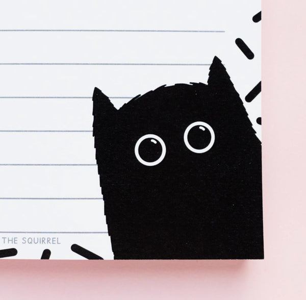 Black Cat Lined Notepad