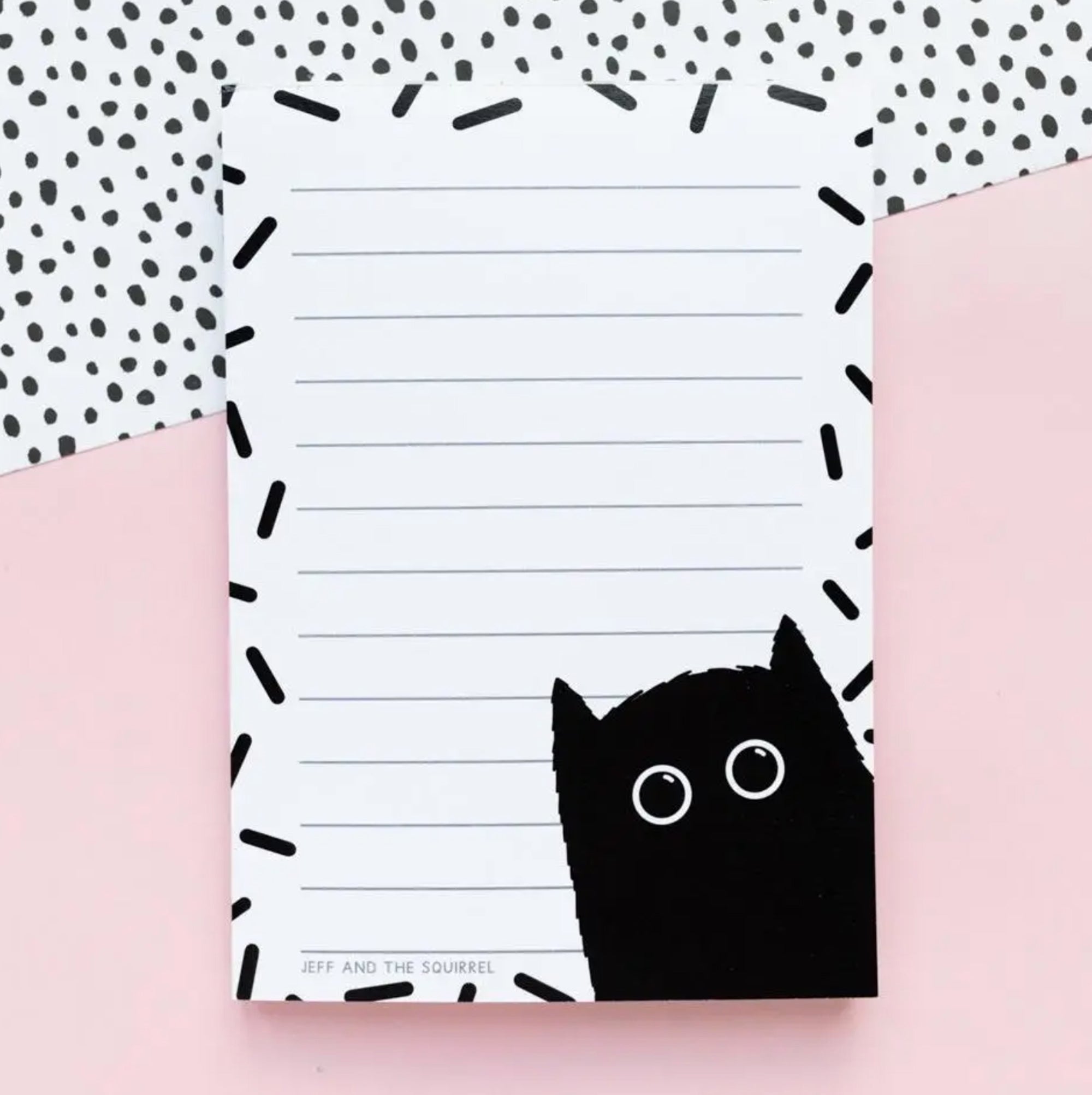 Black Cat Lined Notepad