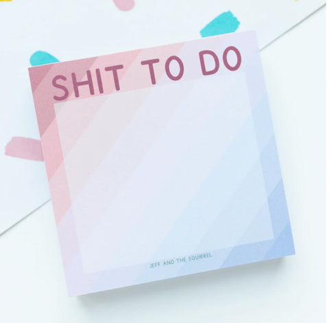 Shit To Do memo block pad