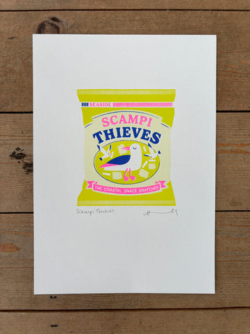 Scampi Thieves riso print