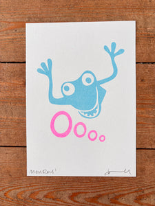 Monster - Oooo A5 riso print