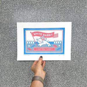 White Rabbit riso print