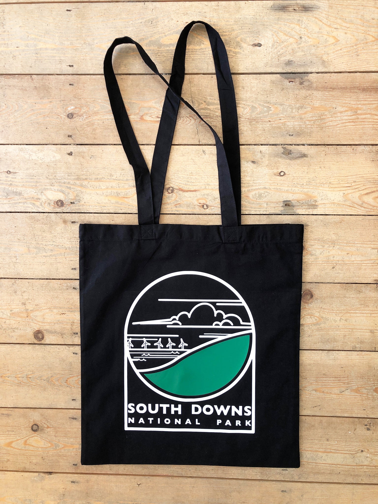 Black South Downs national park tote bag