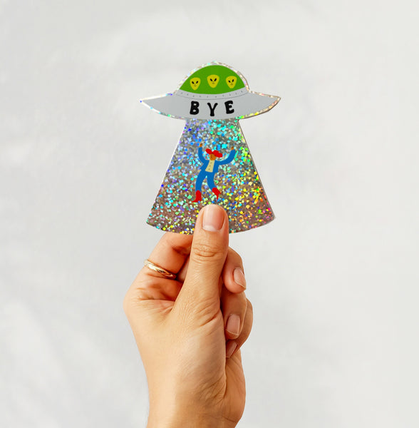 Bye UFO Sticker