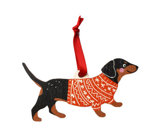 Sausage Dog Christmas Decoration