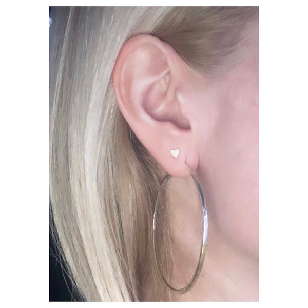Tiny Gold Heart stud earrings