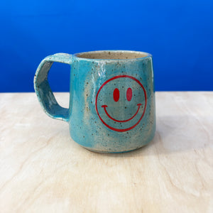 Blue Smiley Mug