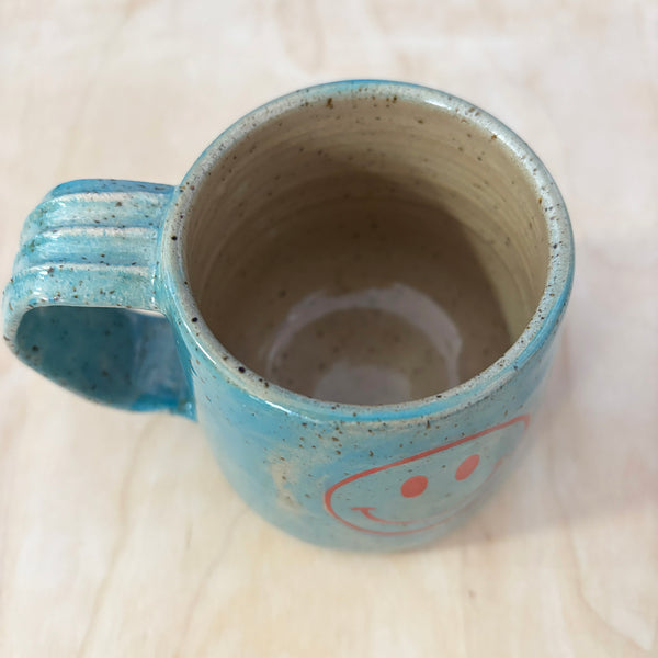 Blue Smiley Mug