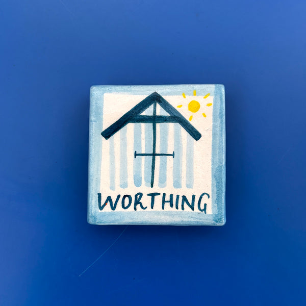 Beach Hut fridge magnet - Inspired 