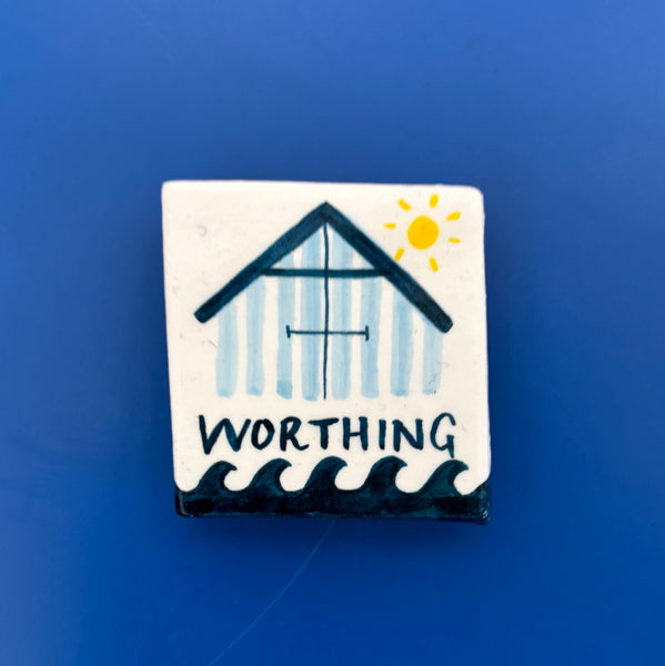 Beach Hut fridge magnet - Inspired 