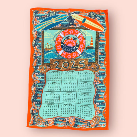 2025 Calendar Tea Towel