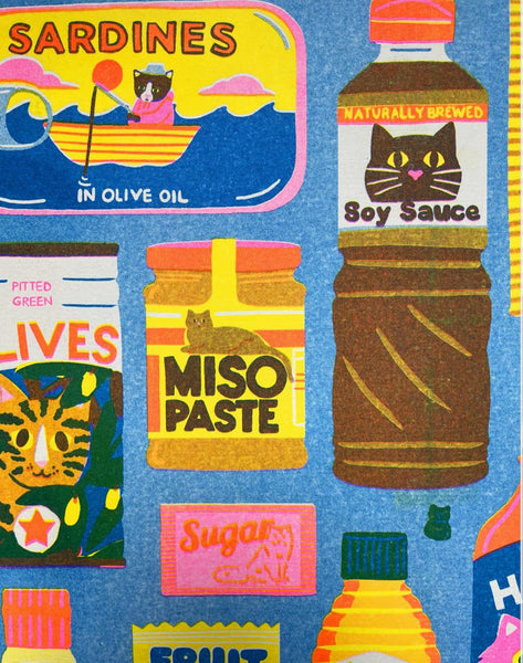 Cat Food A3 riso print