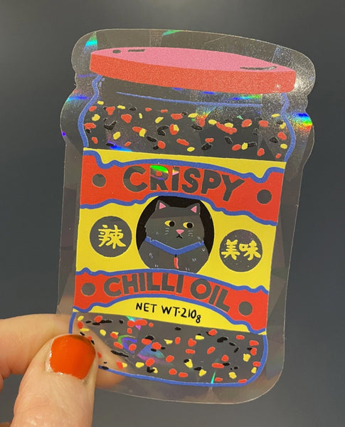 Chilli Crisp Sun Catcher sticker - Inspired 