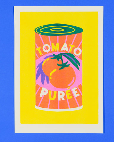 Tomato puree A4 riso print