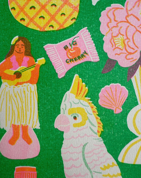 Tropical A4 riso print