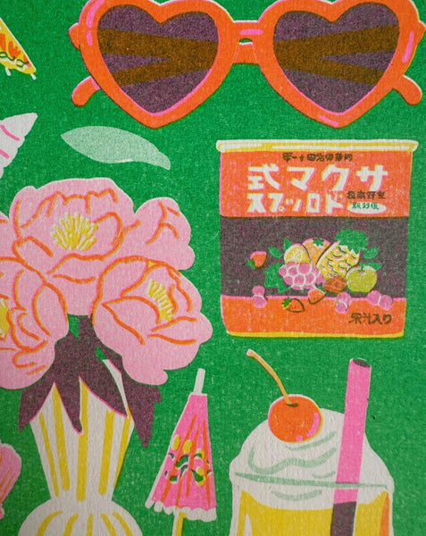 Tropical A4 riso print