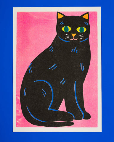 Black Cat A3 riso print