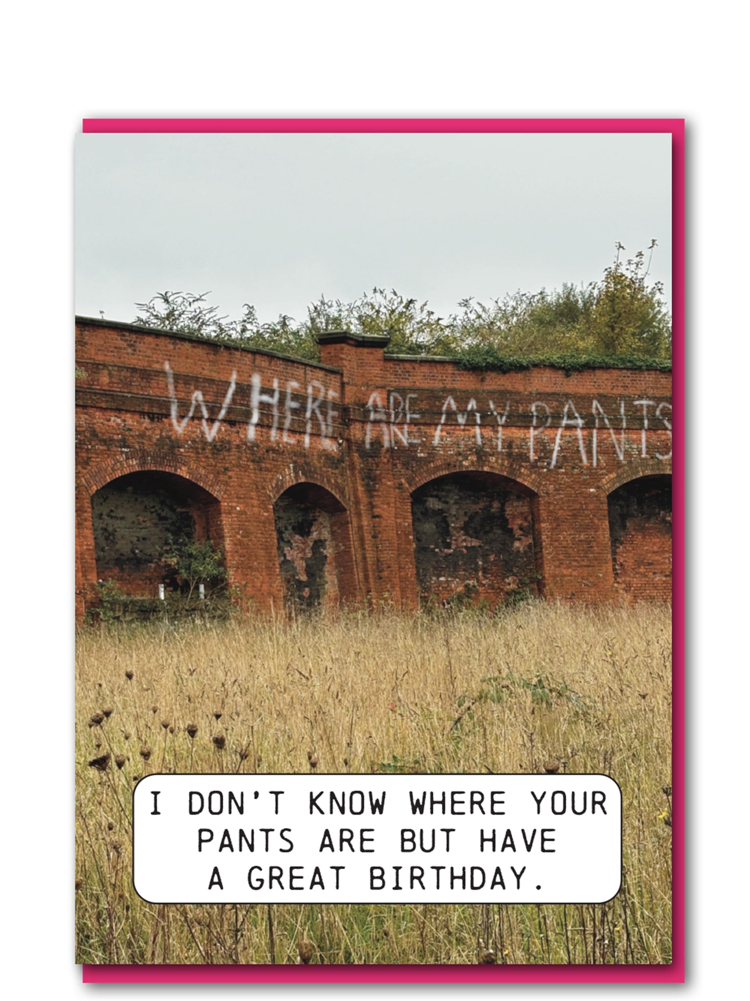 Where Are My Pants birthday card