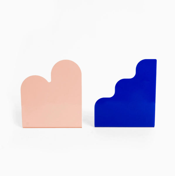 Pop Art Bookends - Blue and PInk