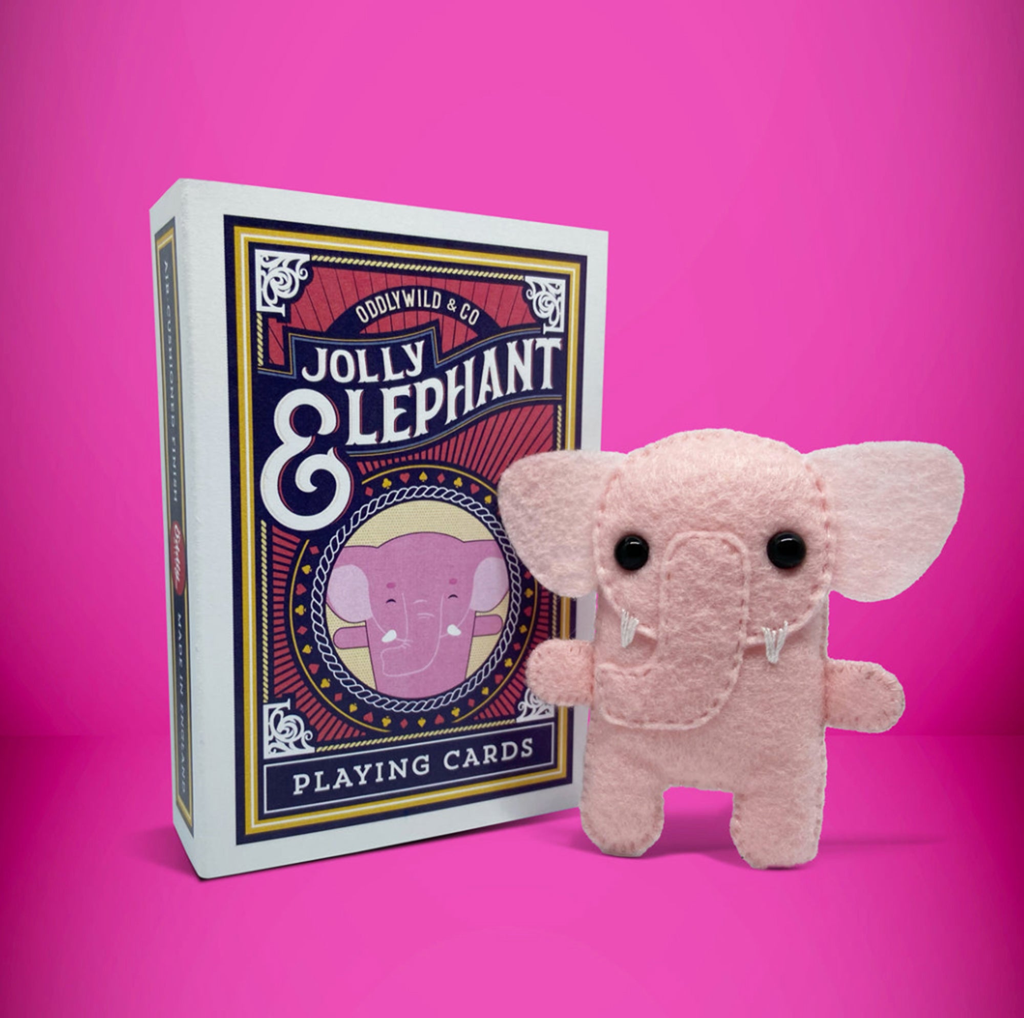 Felt Pink Elephant in a box