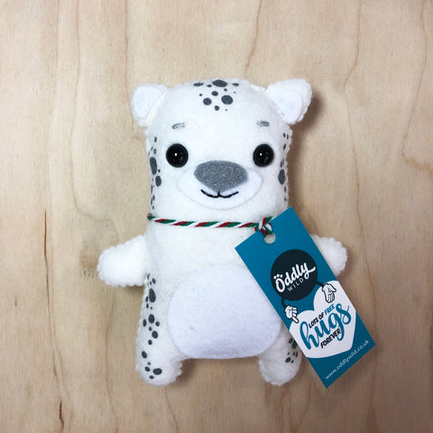 White Leopard huggle toy