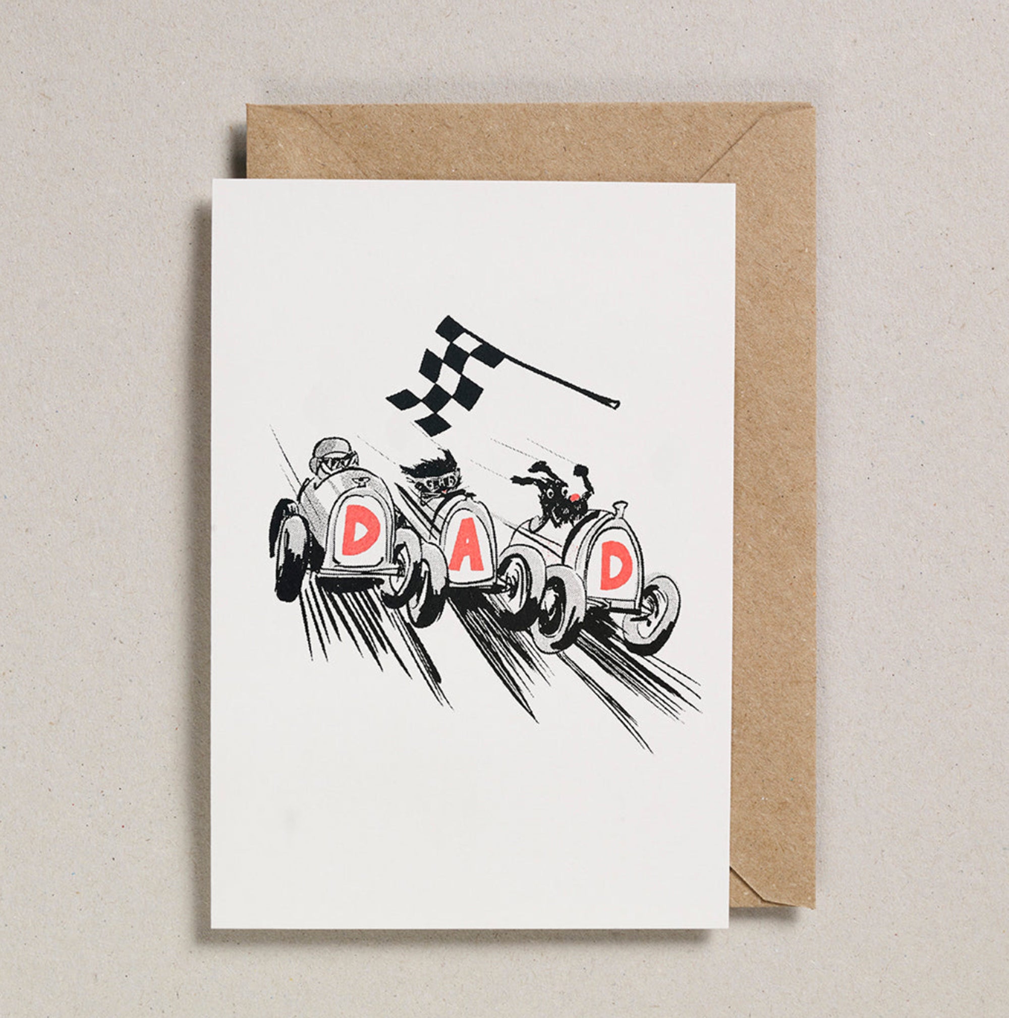 Dad Race Car Father's Day card