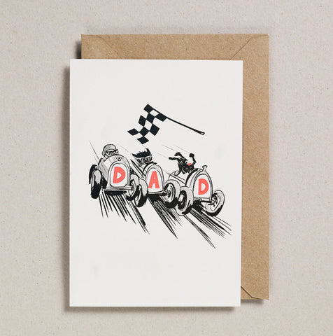 Dad Race Car Father's Day card