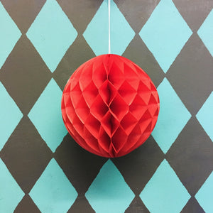 Paper Ball Decoration - red