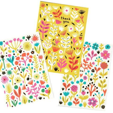 Floral notes card set