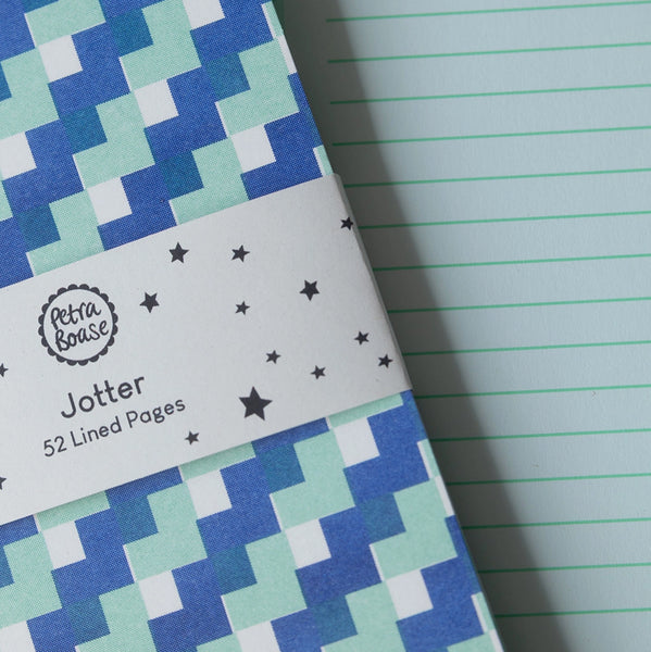 Jotter Notebook - Blue and Peppermint