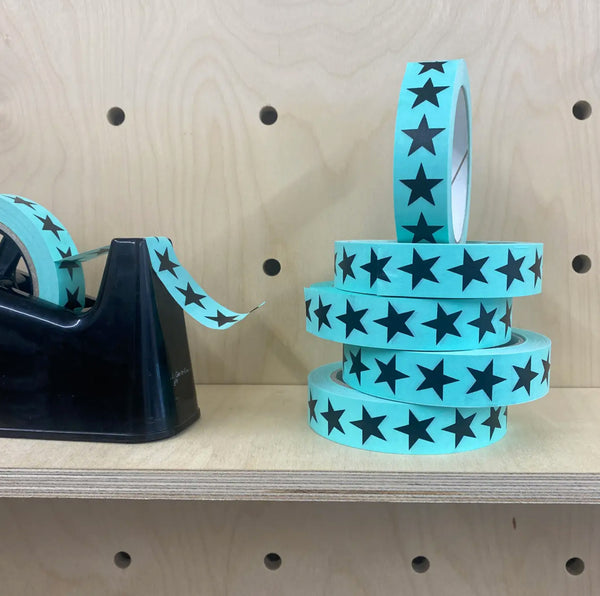Turquoise Star Paper Adhesive Tape