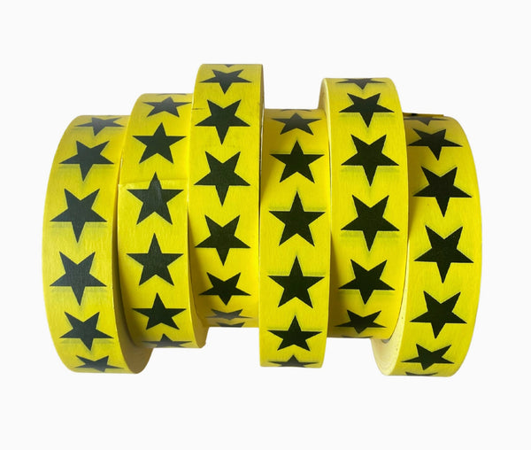 Yellow star paper adhesive tape