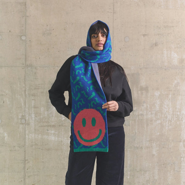 Smiley Wool Mix Scarf