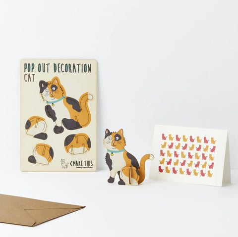Calico Cat pop out card