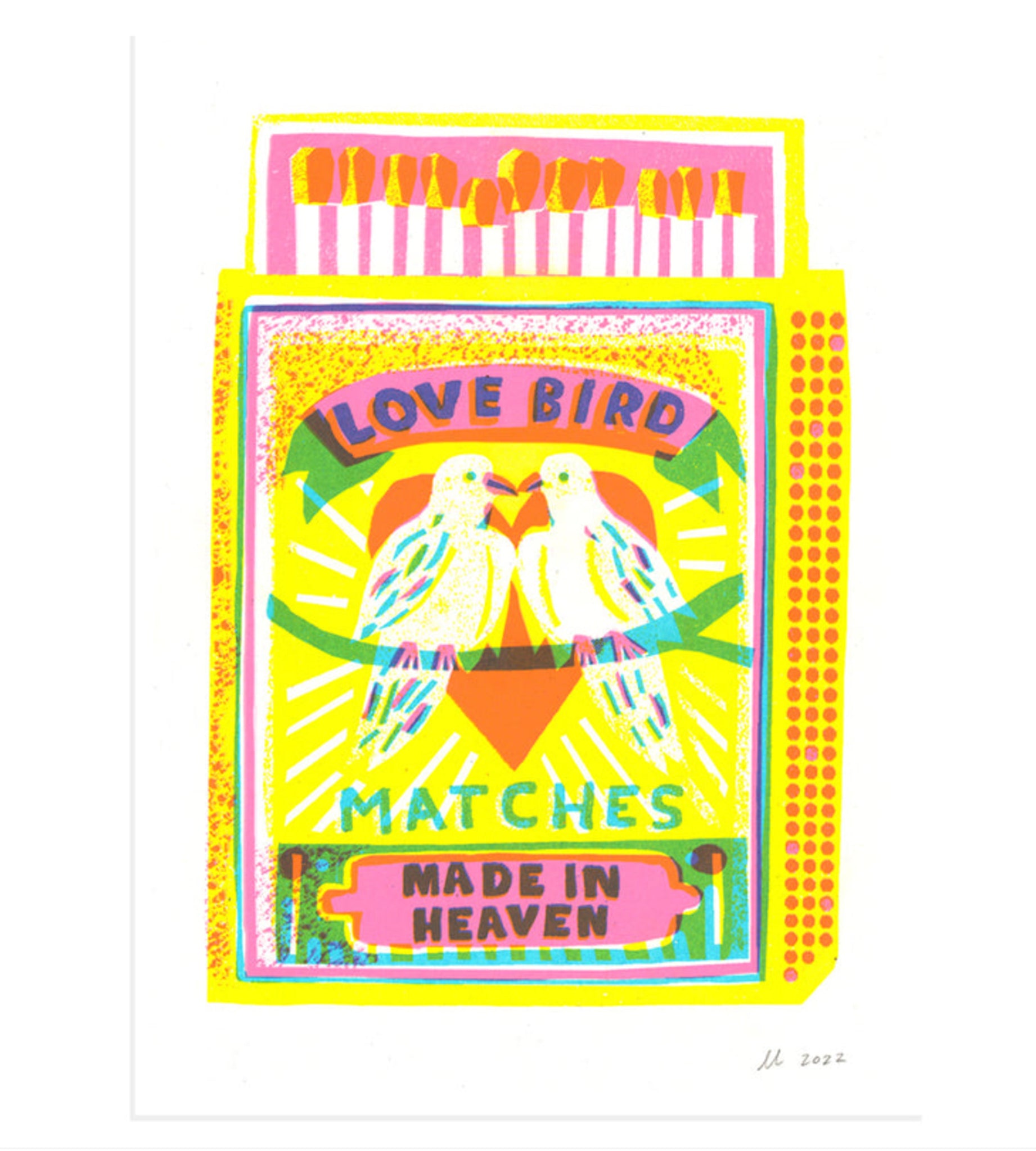 Love Bird Matches print