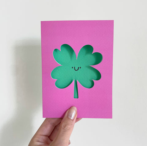 Clover Good Luck card