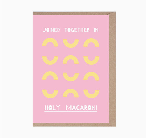 Holy Macaroni Wedding card