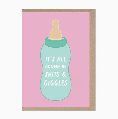 Shits and Giggles New Baby card