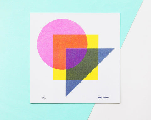 Colours & Shapes risograph print