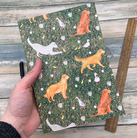 Golden Retriever and Duck Notebook
