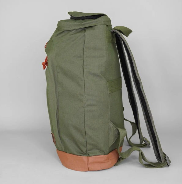 Rambler Rucksack - Khaki and Caramel