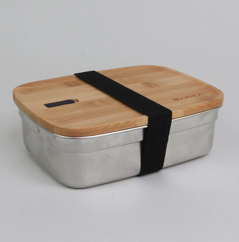Bamboo and Steel Lunch Box