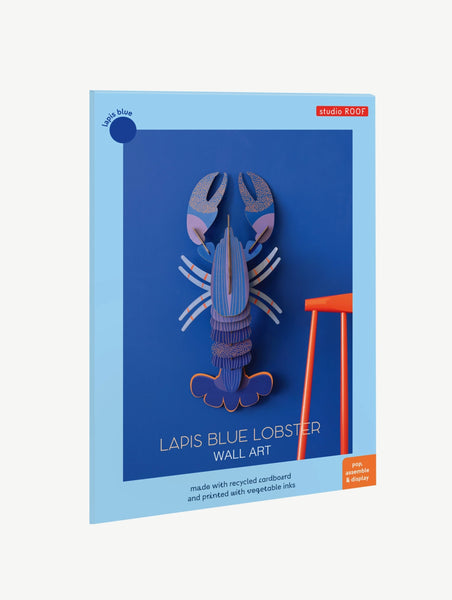Lapis Blue Lobster wall art - Inspired 